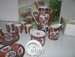 Vintage JAPANESE COFFEE SET Porcelain Made in Japan with Box