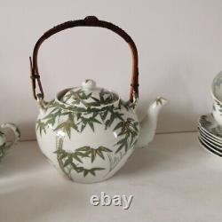 Vintage Japanese Coffee Set / Tea Set Bamboo / landscape 14 Pieces