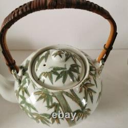 Vintage Japanese Coffee Set / Tea Set Bamboo / landscape 14 Pieces