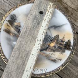 Vintage Japanese Lithopane Geisha Tea Set Cup Saucer Side Plate X5 Tea Pot