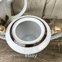 Vintage Japanese Lithopane Geisha Tea Set Cup Saucer Side Plate X5 Tea Pot