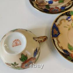 Vintage Japanese Samurai hand painted tea/coffee set 20 Pieces Gilt Tea Wares