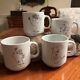 Vintage Jean Cocteau Limoges Porcelain Coffee/tea Cups Set Of 4