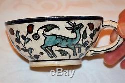 Vintage Jerusalem Armenian Karakashian Balian Ceramic Pottery Tea/Coffee Set
