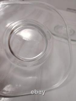Vintage Joe Colombo Arno Stackable Glass Coffee Cups Saucers Set 4 Italy MCM