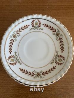 Vintage Johnson Bros Old English Coffee Set 16pc Burgundy & Gold England Exc