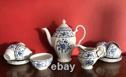 Vintage Johnson Brothers Blue & White Indies Design 15 Piece Coffee Set