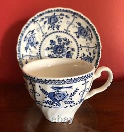 Vintage Johnson Brothers Blue & White Indies Design 15 Piece Coffee Set