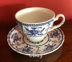 Vintage Johnson Brothers Blue & White Indies Design 15 Piece Coffee Set