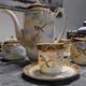 Vintage Kireina Japan Coffee Set Hand Painted Birds & Flowers Gift Porcelain