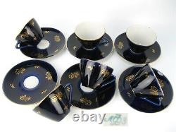 Vintage LOMONOSOV LFZ COFFEE Set Cobalt Porcelain Factory Soviet Russia USSR