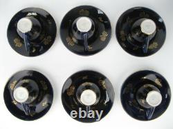 Vintage LOMONOSOV LFZ COFFEE Set Cobalt Porcelain Factory Soviet Russia USSR