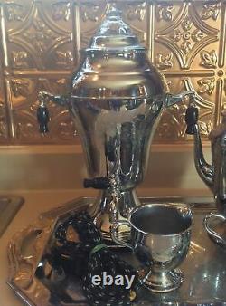 Vintage Lehman Bros Kromaster Coffee Urn Percolator 5 piece Set Art Deco