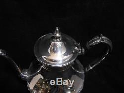 Vintage Lehman Bros. Silver on Copper Coffee Tea Serving Tray Set Grapevine 6pc