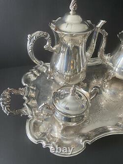 Vintage Leonard Silver Company 5 Piece Coffee or Tea Service Set Silver plate