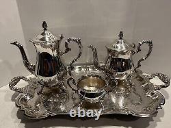 Vintage Leonard Silver plated 4 Piece Coffee & Tea Service Set