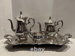 Vintage Leonard Silver plated 4 Piece Coffee & Tea Service Set