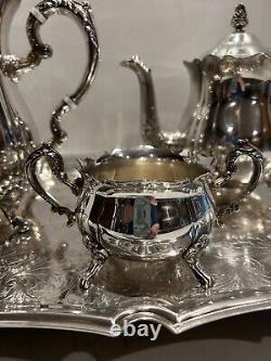 Vintage Leonard Silver plated 4 Piece Coffee & Tea Service Set