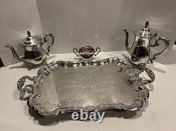 Vintage Leonard Silver plated 4 Piece Coffee & Tea Service Set