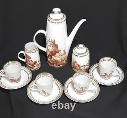 Vintage Lichte Riga German Fine China Porcelain Coffee Tea Set