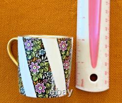 Vintage Limoges France Demitasse Coffee COMPLETE SET SERVICE 8 ART DECO 1900's