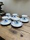 Vintage Lomonosov (lfz) Porcelain Set Of 5 Coffee Cups And Saucer Made In Russia