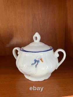 Vintage Luxury Complete Tea Set Leander 1907 Famous Geese