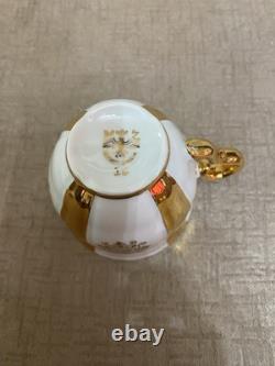 Vintage M Z Czechoslovakia Gold Striped 15 Piece Tea Set / coffee set Excellent