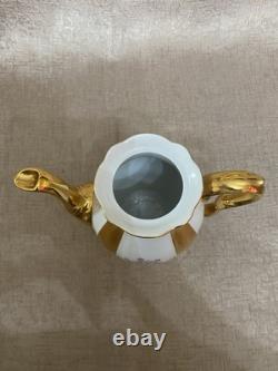 Vintage M Z Czechoslovakia Gold Striped 15 Piece Tea Set / coffee set Excellent