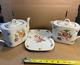 Vintage Mz Coffee And Teapot Set- With Tray Floral Czechoslovakia