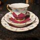 Vintage Meissen Strewn Flowers B-form 3 Piece Coffee Set Cup, Saucer, & Plate