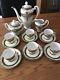 Vintage Meito Coffee Set. Hand Painted. Antique Green/gold. Extremely Rare