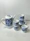Vintage Melitta Coffee Set White And Blue Porcelain Flowers 1970s