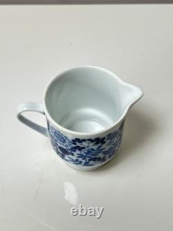 Vintage Melitta Coffee Set White And Blue Porcelain Flowers 1970s