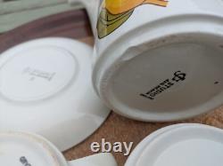 Vintage Mid Century J&G Meakin J & G Coffee Set Original Box Bermuda Sunflower