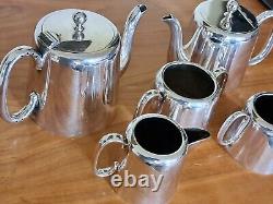 Vintage Mid-Century Silver Plate 5 Piece Tea/Coffee Set #C125