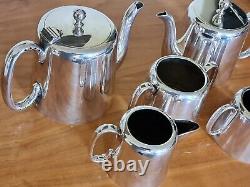 Vintage Mid-Century Silver Plate 5 Piece Tea/Coffee Set #C125