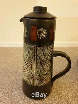 Vintage Newlyn Celtic Pottery Coffee Set