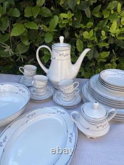 Vintage Noritake Chelsea Morn 3686 Porcelain Coffee Dinner Set Service 28pc