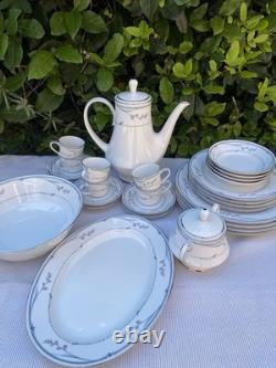 Vintage Noritake Chelsea Morn 3686 Porcelain Coffee Dinner Set Service 28pc