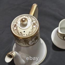 Vintage Noritake Coffee & Cake Set Gold Encrusted Flower Basket 30pcs