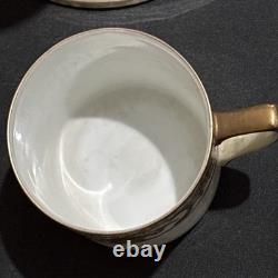 Vintage Noritake Coffee & Cake Set Gold Encrusted Flower Basket 30pcs