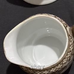 Vintage Noritake Coffee & Cake Set Gold Encrusted Flower Basket 30pcs