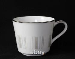 Vintage Noritake Coffee Pot with Lid Isabella 6531 Porcelain White Silver Japan