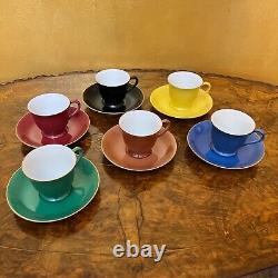 Vintage Noritake Coloured Coffee Cup Set