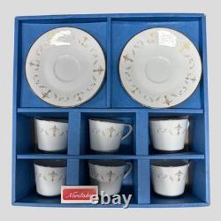 Vintage Noritake Courtney 6520 Coffee Set 12pc Boxed Japan Gold Trim