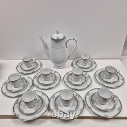 Vintage Noritake Greenbriar Coffee Set with 9 cups saucers plates & pot HAI