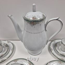 Vintage Noritake Greenbriar Coffee Set with 9 cups saucers plates & pot HAI