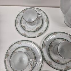 Vintage Noritake Greenbriar Coffee Set with 9 cups saucers plates & pot HAI
