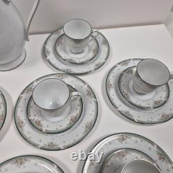 Vintage Noritake Greenbriar Coffee Set with 9 cups saucers plates & pot HAI